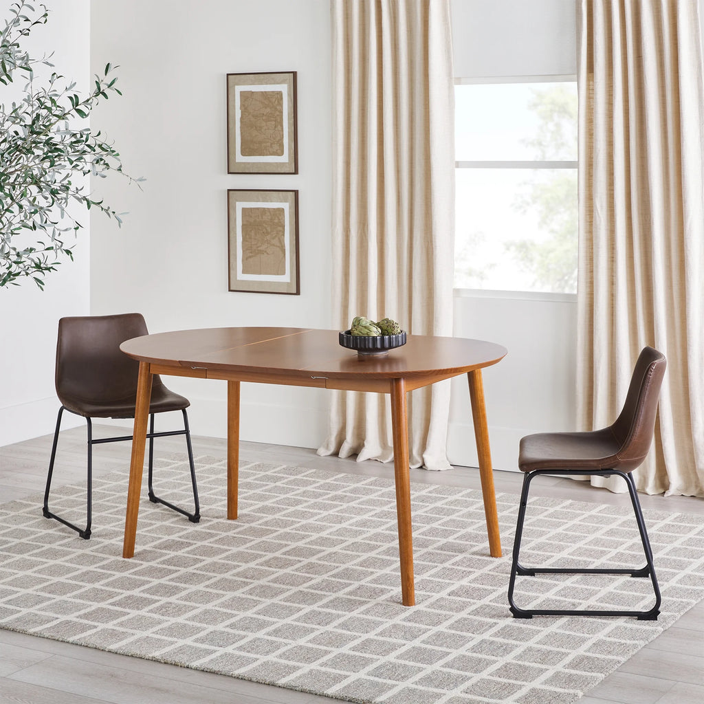 Caramel Solid Wood Oval Dining Table U1929