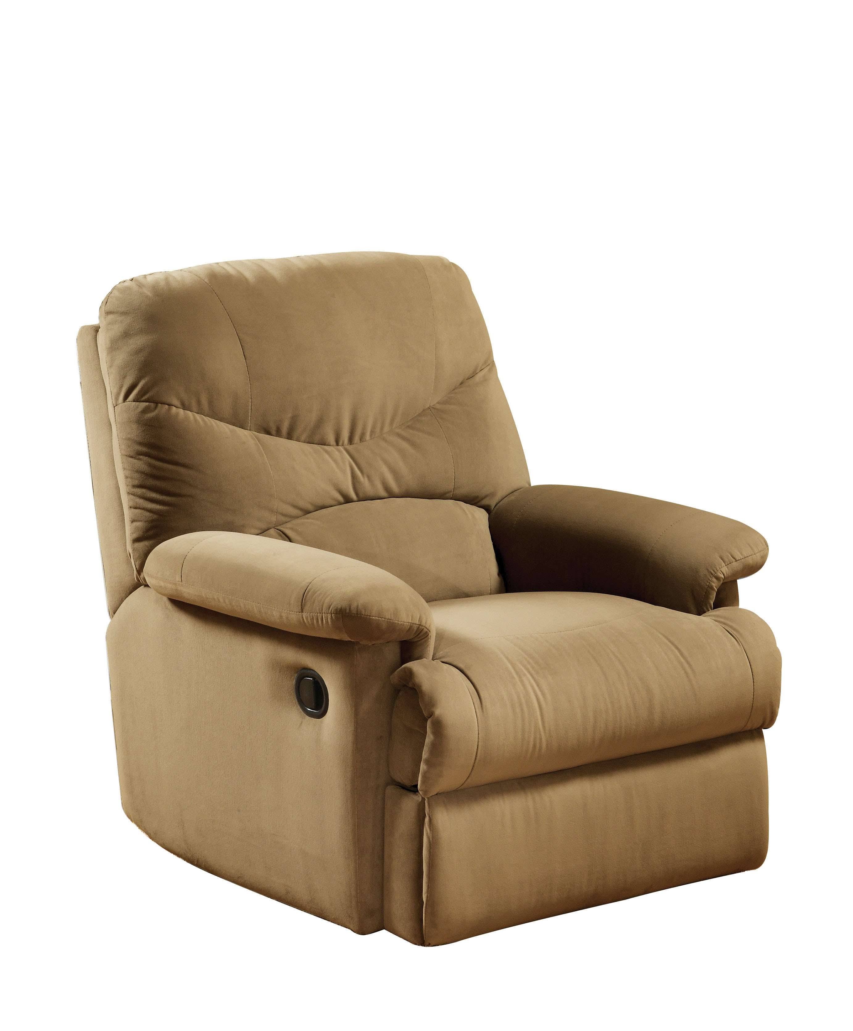 Light Brown Microfiber Manual Recliner V20434