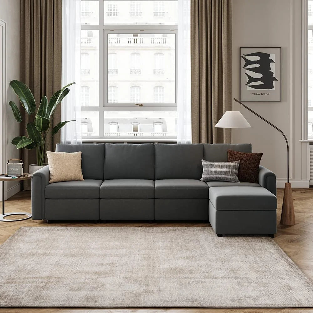 Dark Gray Modular Sectional Sofa T9172
