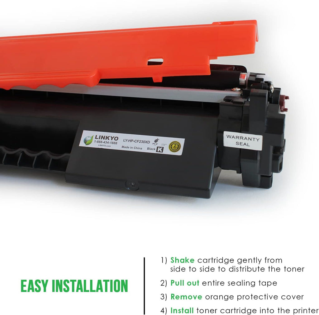 Compatible Toner Cartridge for HP 30X CF230X, Black, High Yield, 2-Pack V842686