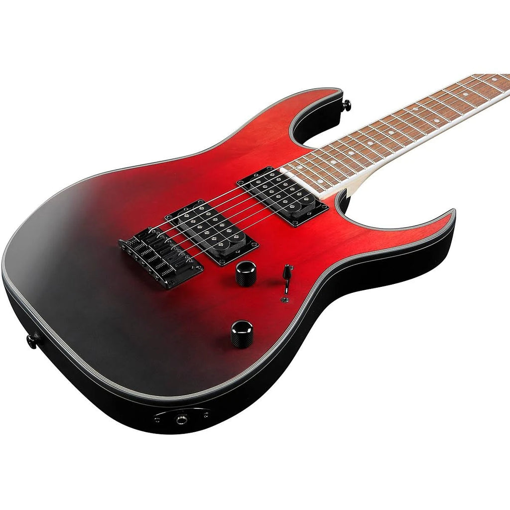 Transparent Crimson Fade Matte Electric Guitar I942