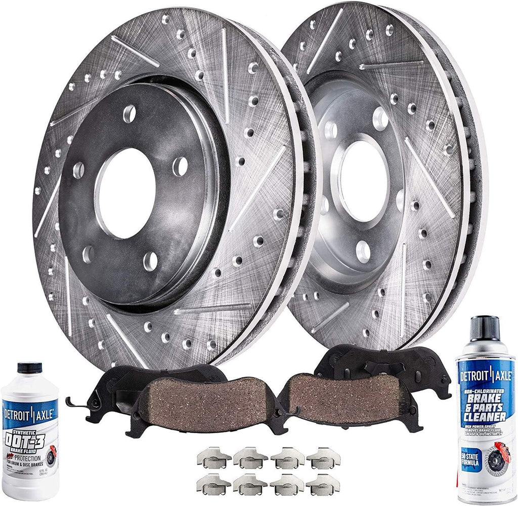 Front Disc Rotors and Brake Pads 6pc Set P408204