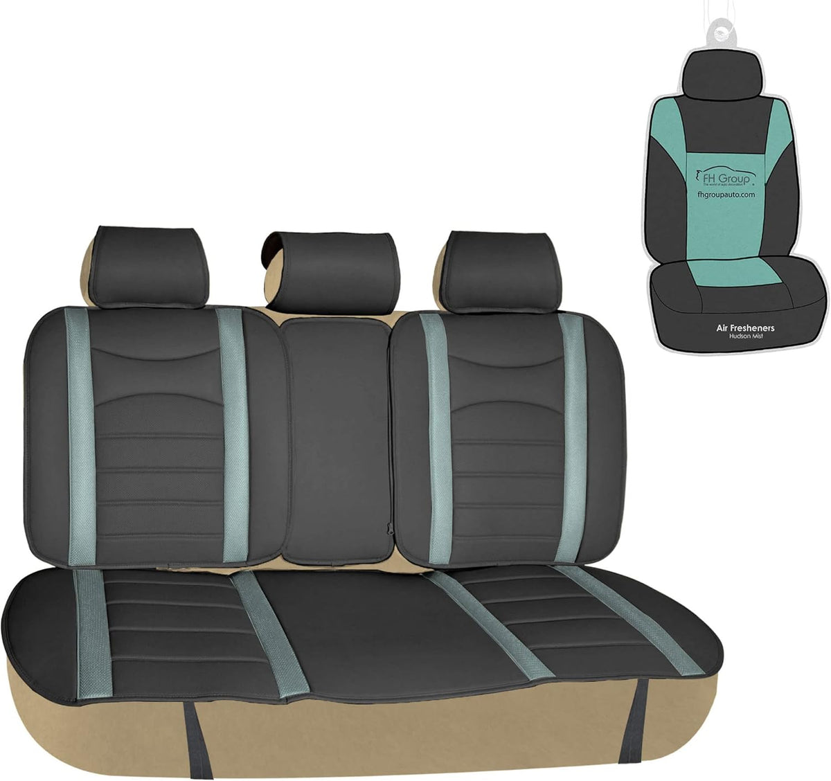 Beige Leatherette Front Car Seat Cushions M5033