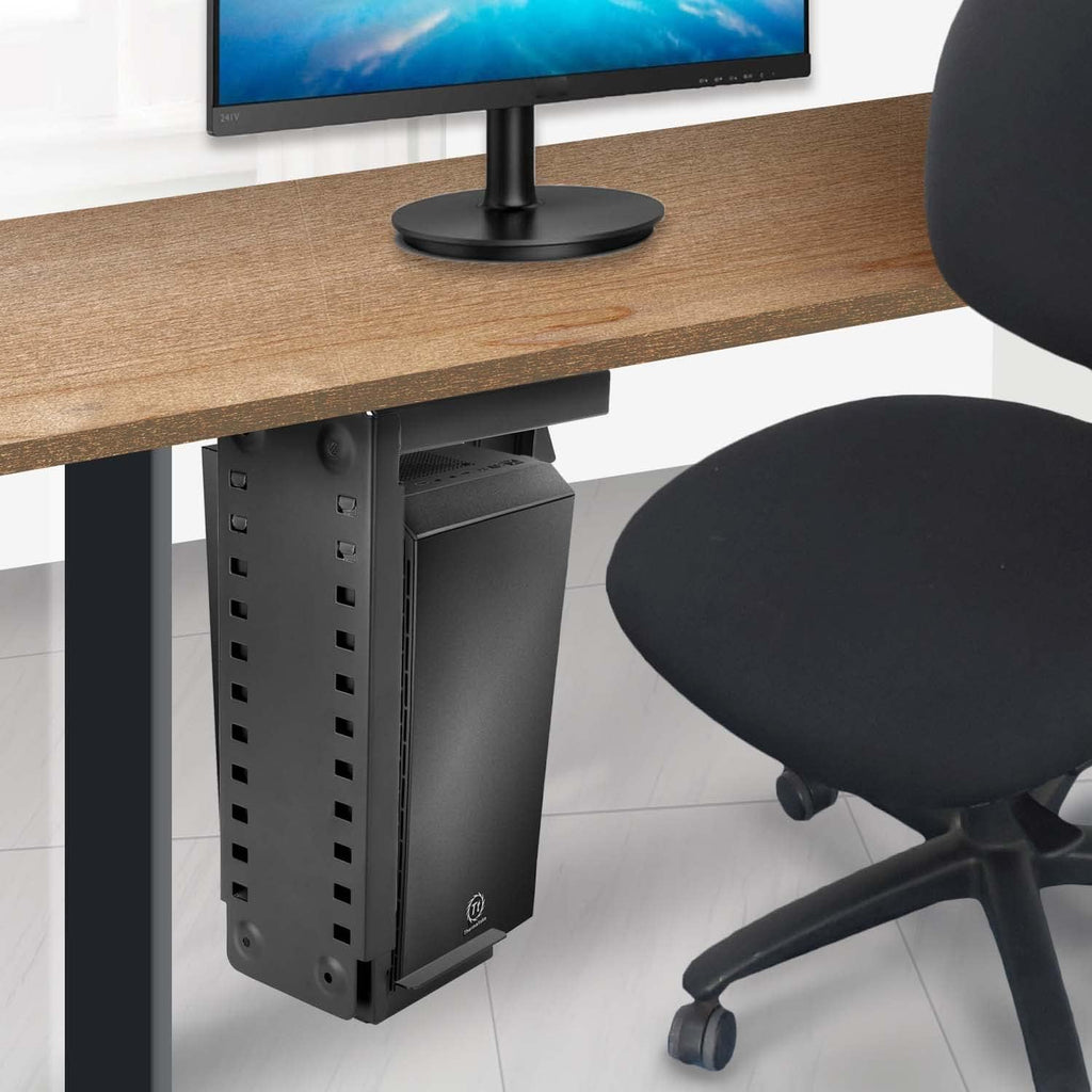 Adjustable Under Desk Mount PC Computer Case Holder Pack of 2 D284469