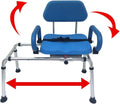 Sliding Transfer Bench with Swivel Seat Padded Bath and Shower Chair with Pivoting Arms V90906