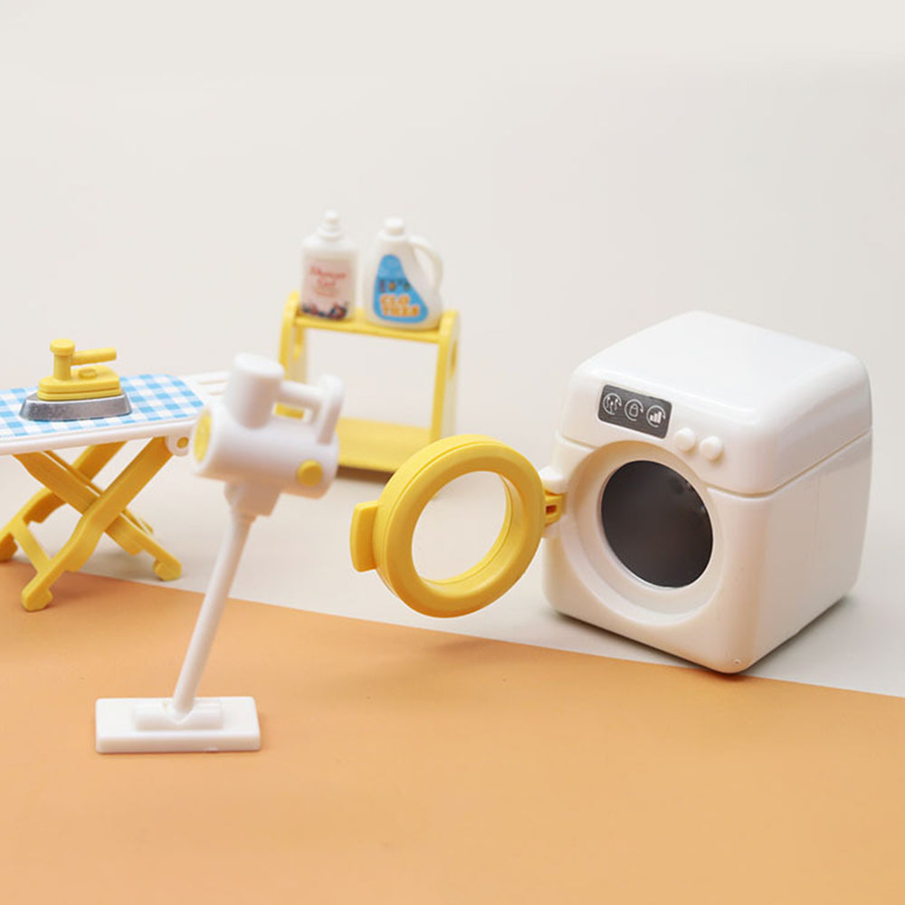 1:12 Mini Dollhouse Washing Machine Vacuum Cleaner Laundry Room Set Play Toys Z3672