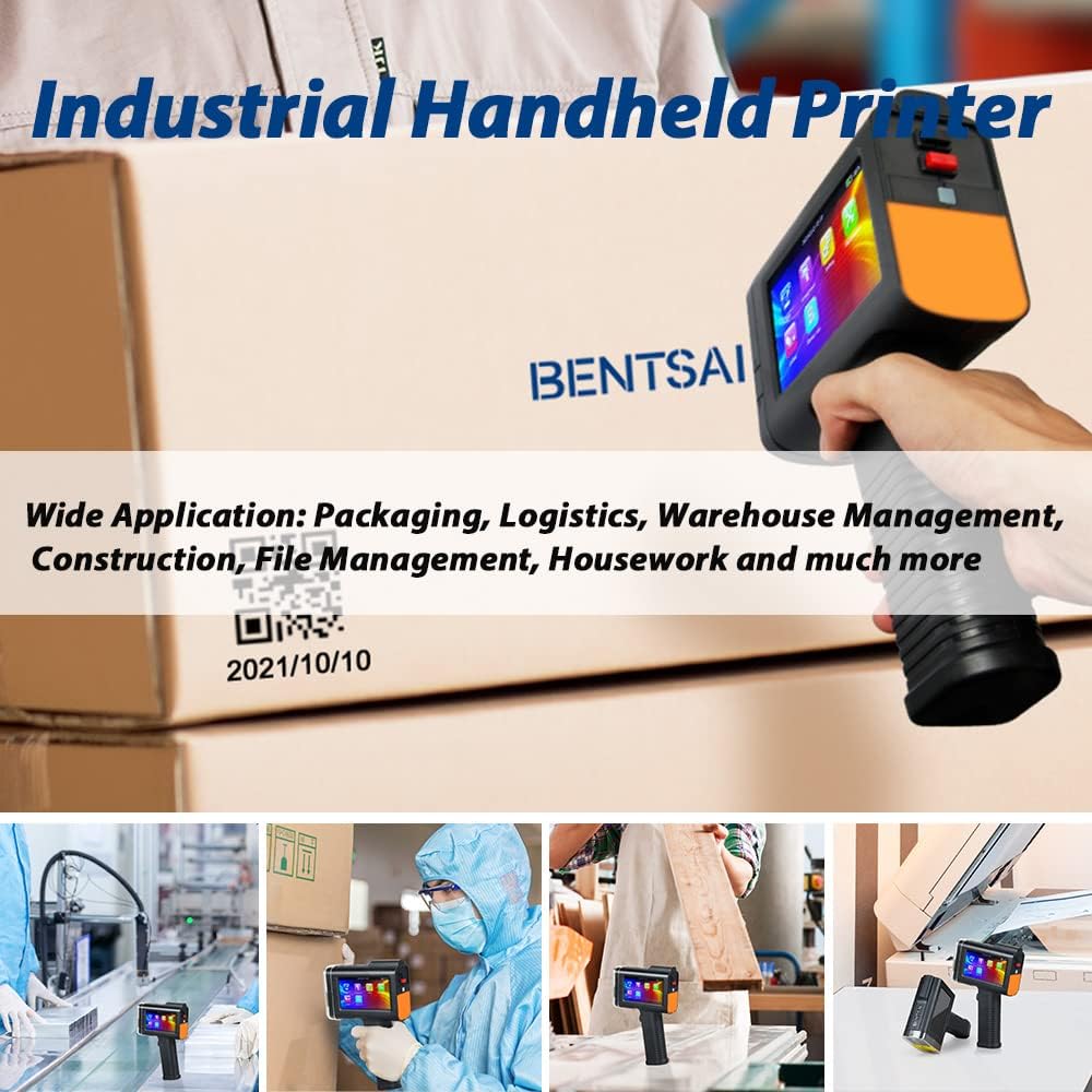 Portable Handheld Inkjet Printer with 4.3 Inch HD LED Touch Screen J6380