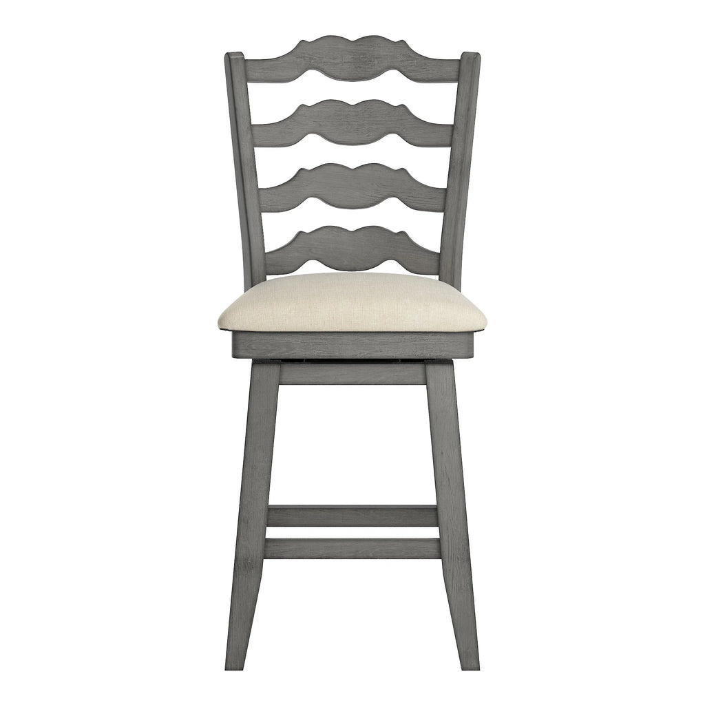 French Ladder Back Counter Height Swivel Stool C148