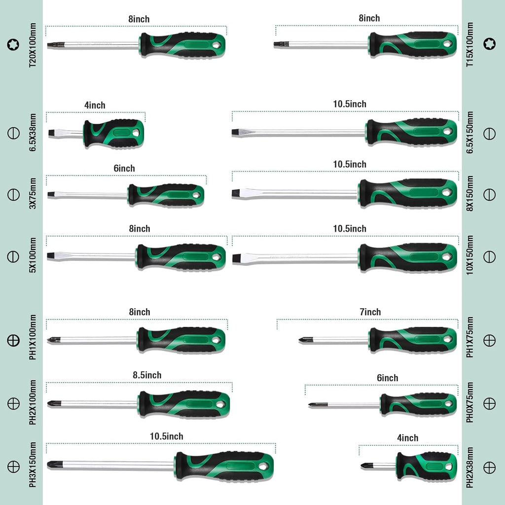 27 Piece Bi-material Screwdriver Set with Storage Case and Magnetizer V184