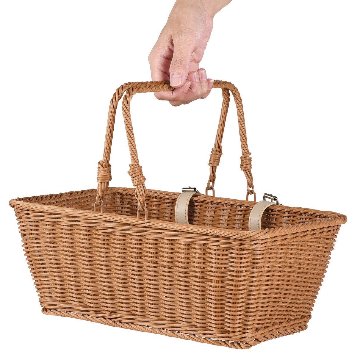 Hand Woven Wicker Bike Basket W3411