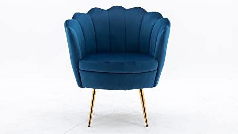 Velvet Vanity Chair with Golden Metal Legs E37909