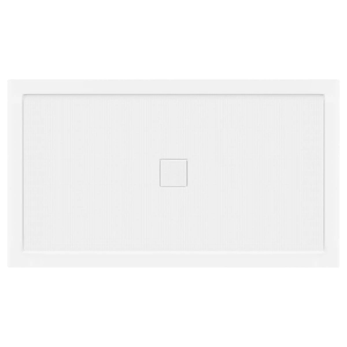 60 x 34 Single Double Threshold Shower Base Pan Center Drain White J577
