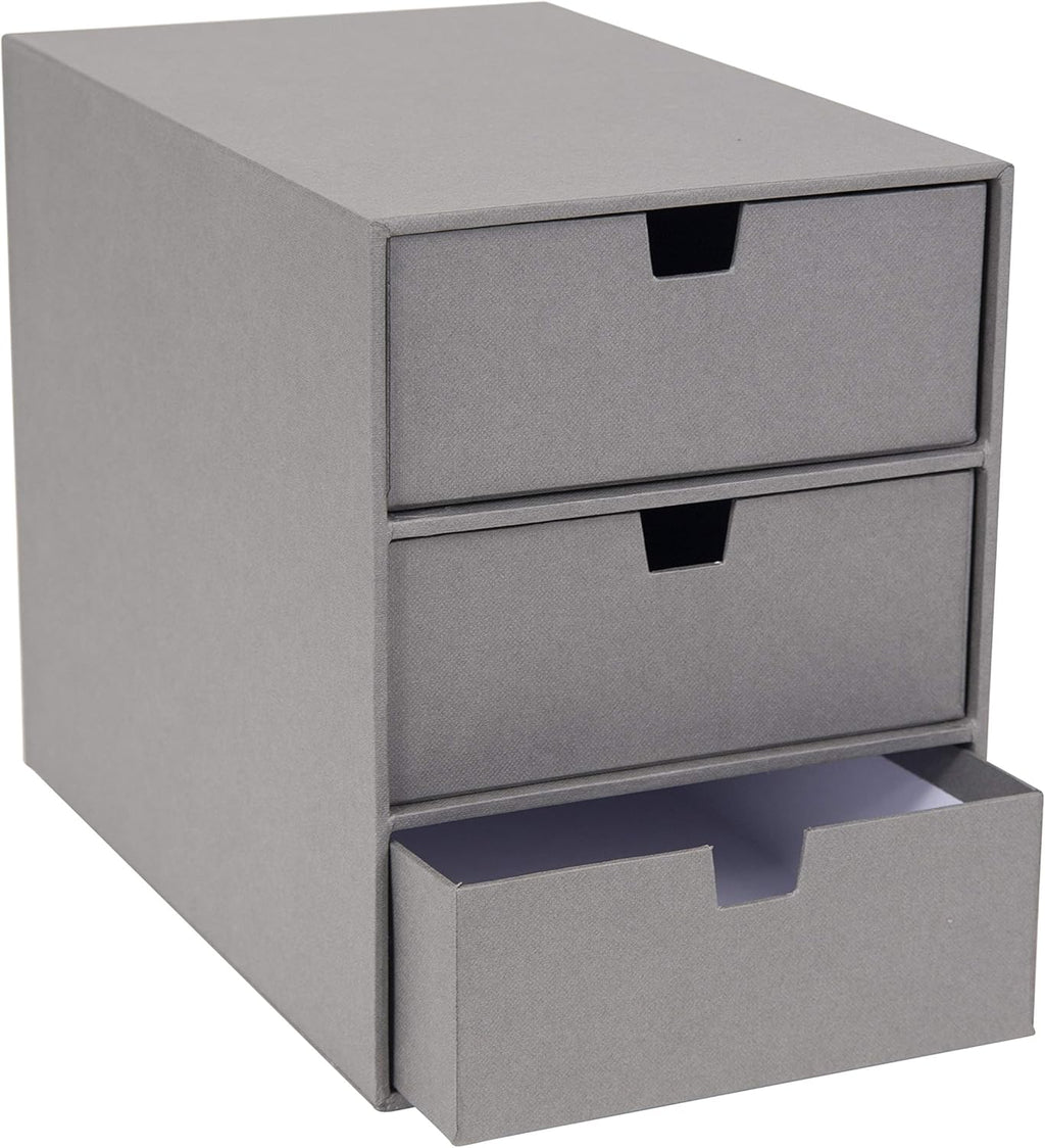 3-Drawer Canvas Fiberboard Desk Organizer I93373