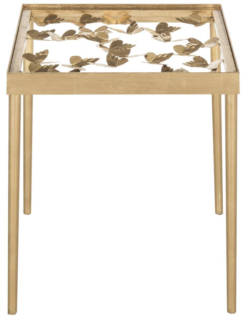 Gold Butterfly Side Table W32313