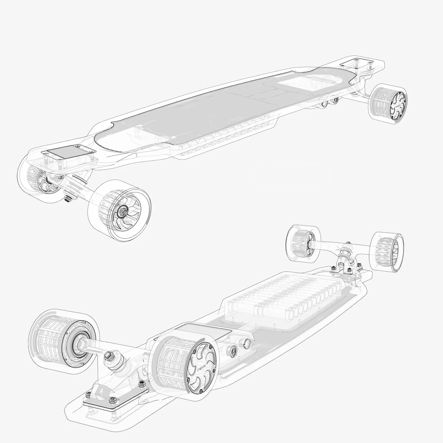Electric Skateboard with Remote, 24 MPH Top Speed, 15 Mile Range, 1300W Dual Hub Motor U611764