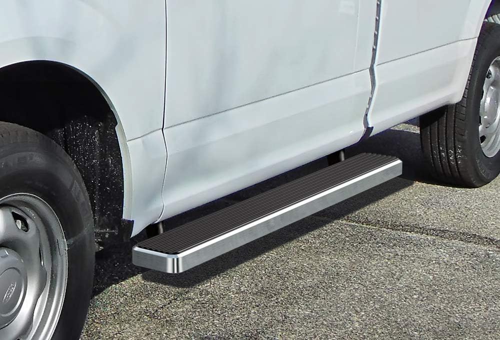 Black 6 inches Wheel to Wheel Running Boards W2241