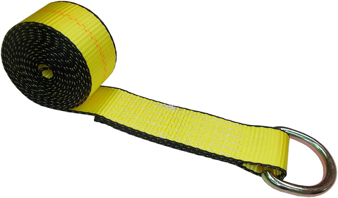 2.5 oz x 10 ft D-Ring Lasso Strap Tie Down (Yellow, 10 - Pack) L642399