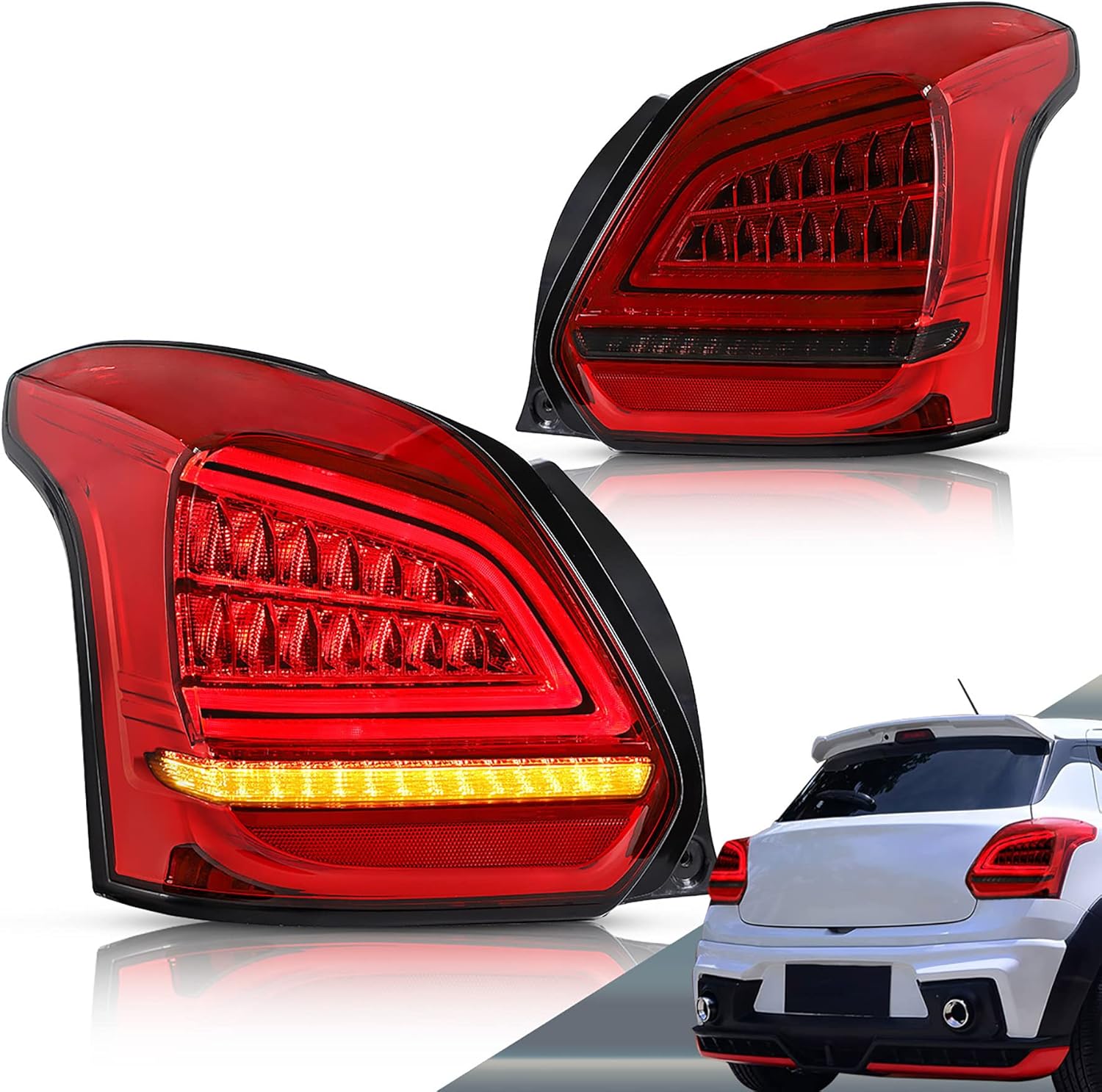 Red Smoke LED Tail Lights for Suzuki Swift L568