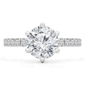 14K White Gold Round Diamond Solitaire Engagement Ring A3126