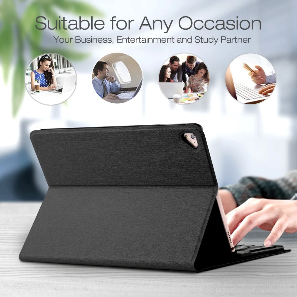 iPad Keyboard Case with Removable Wireless Bluetooth Keyboard O763635