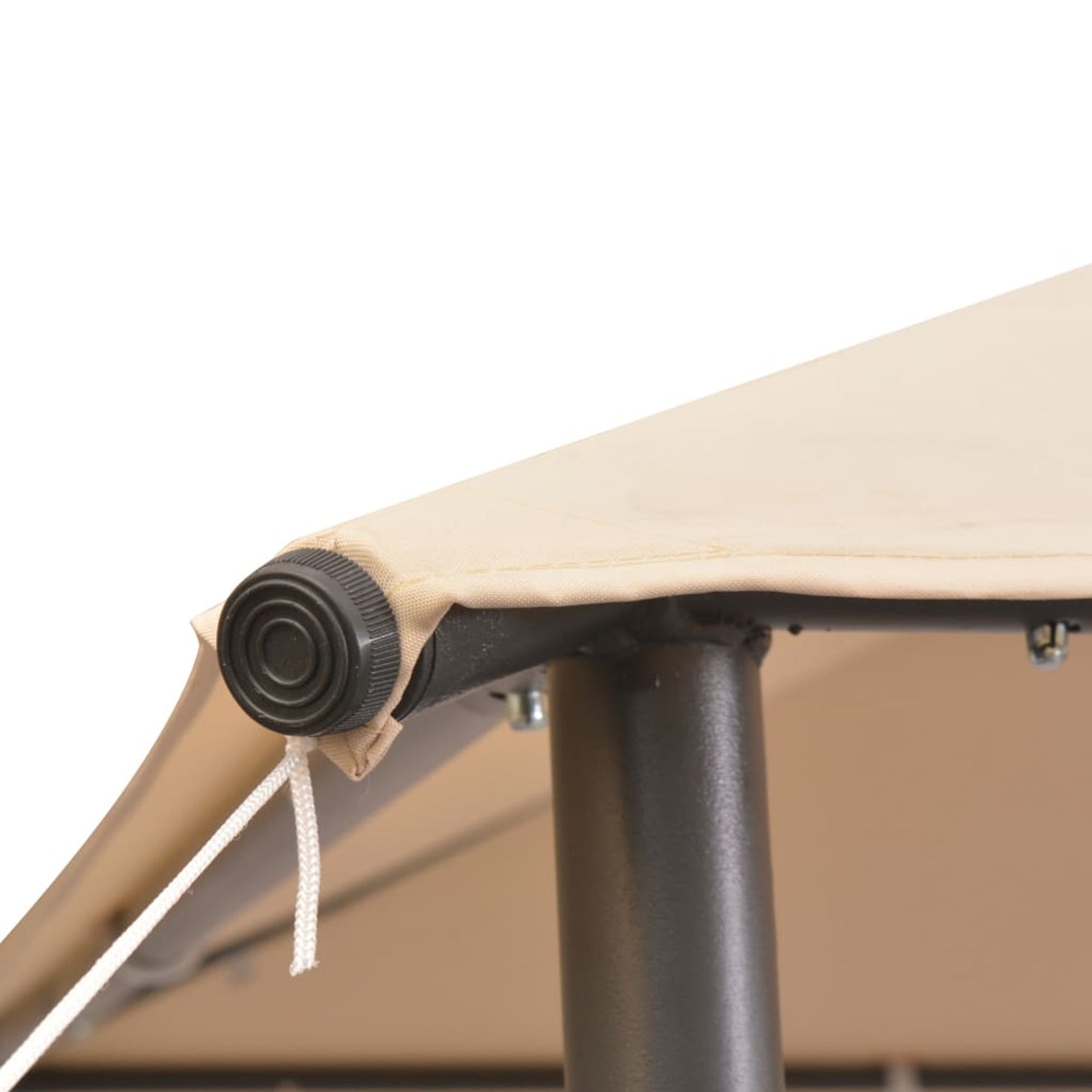Beige Steel Gazebo Tent Canopy T75744