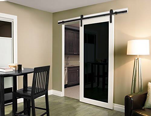 Matte Black Door Barn Hardware Kit B362