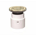 3x22 or 4x22 ABS Adjustable Drain with Brass Grate F534