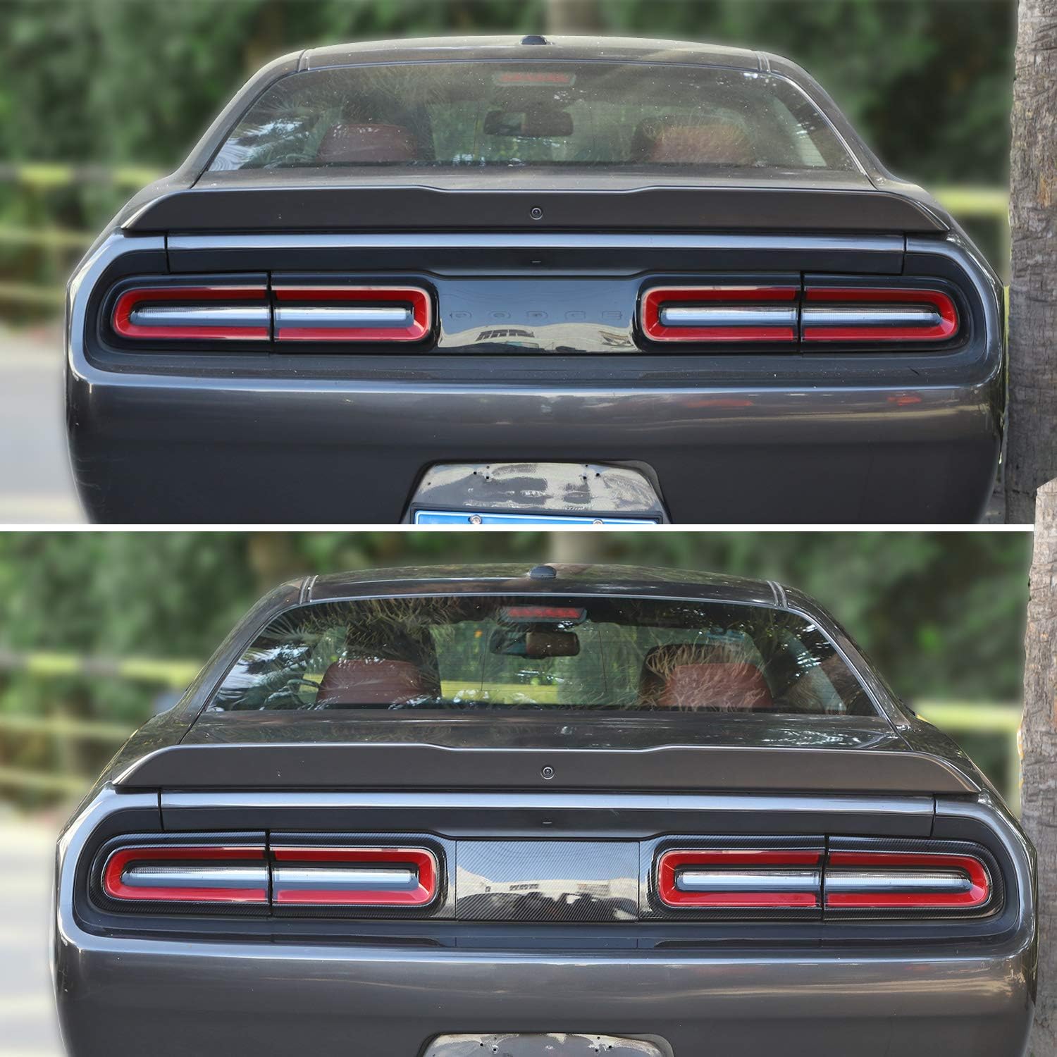 Carbon Fiber Grain Taillight Cover Trim Accessories Pack of 2 R52625