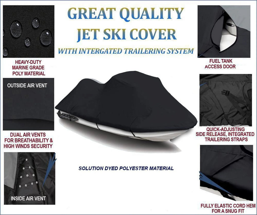 Black Jet Ski Cover for Yamaha VX 110 Deluxe / Sport 2005 2006 N97221