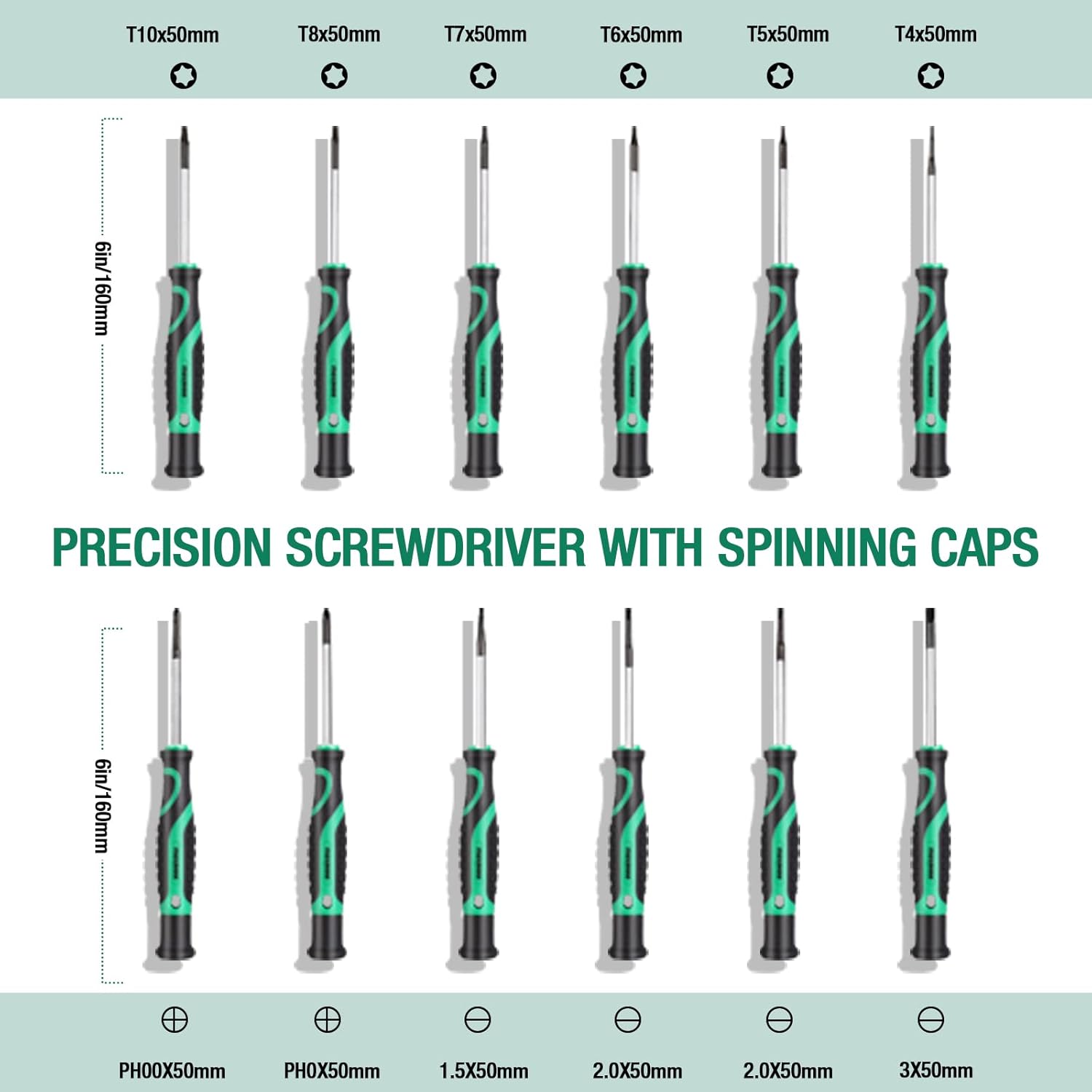 27 Piece Bi-material Screwdriver Set with Storage Case and Magnetizer V184