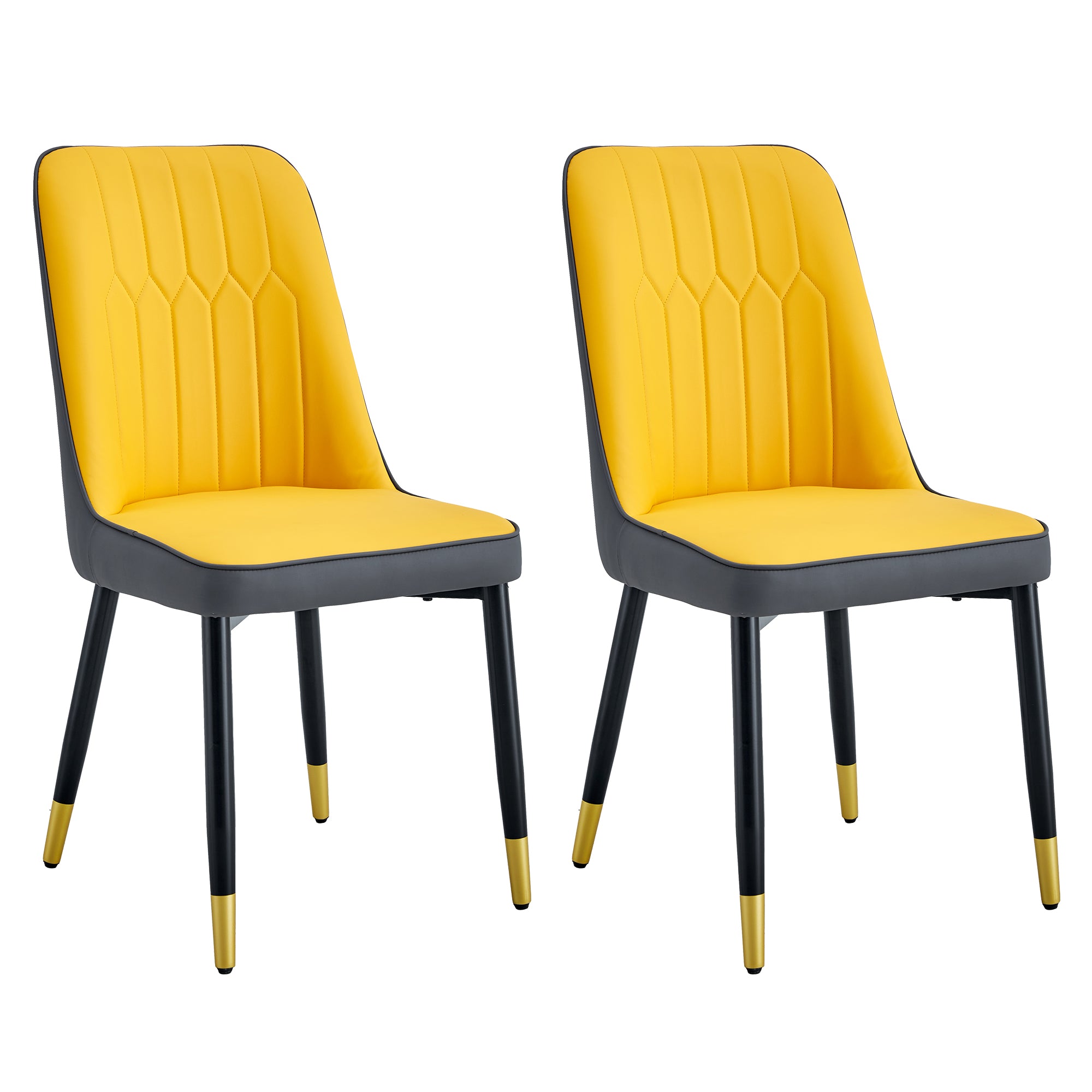 Set of 2 Upholstered Faux Leather Dining Chairs Y760