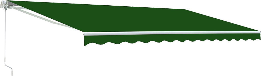 Blue and White Striped Retractable Patio Awning 13 x 10 Feet N382253