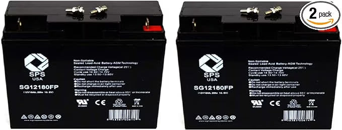 12V 18Ah Replacement Battery (2 Pack) P49829