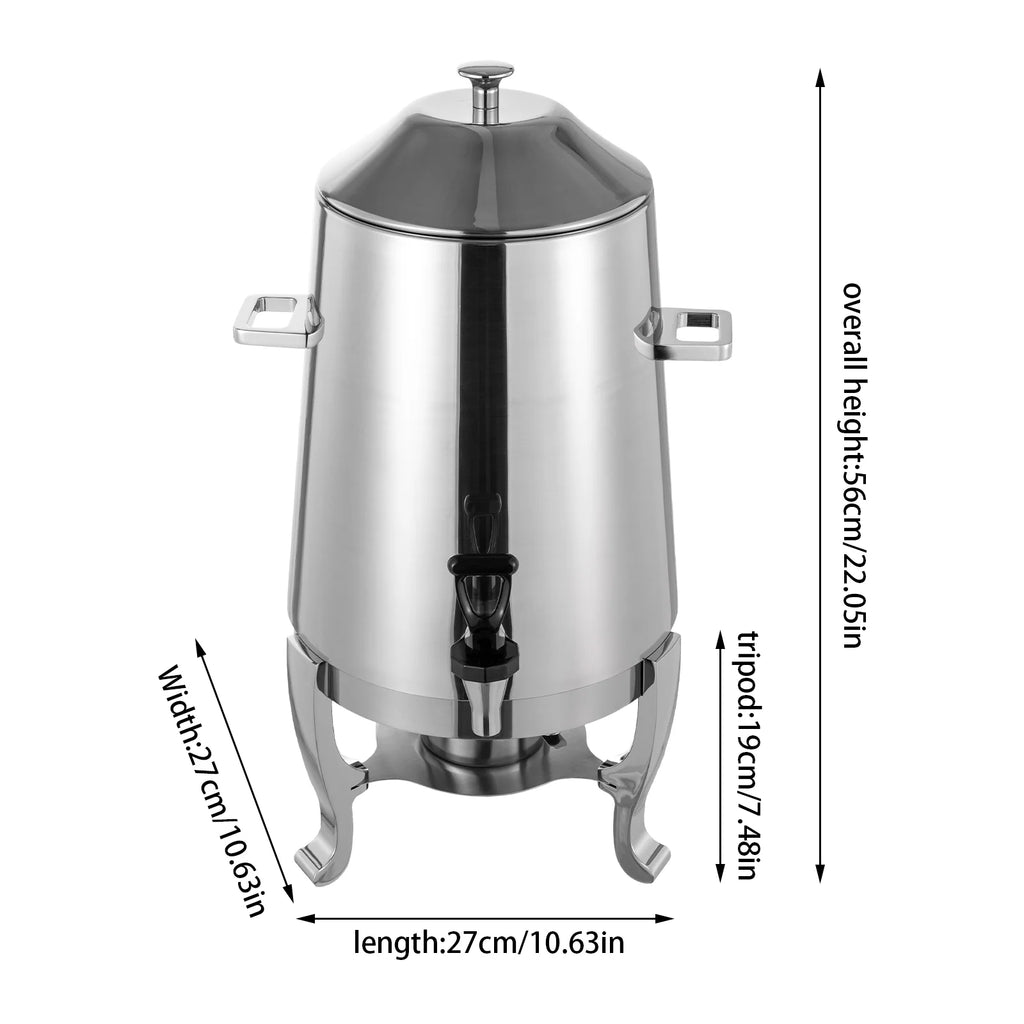 Insulated Stainless Steel Beverage Dispenser with Spigot, 3.43 Gallon / 54 Cup B313