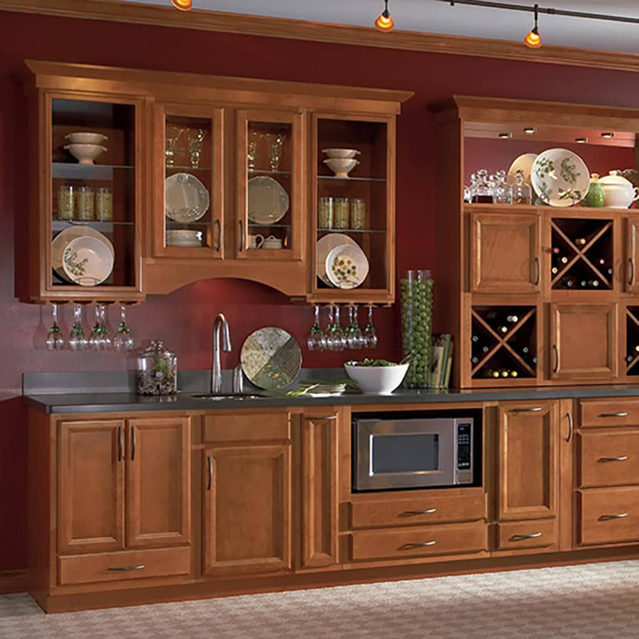 Cognac Maple Kitchen Cabinet Sample in Brown L73803