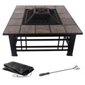 32x22 Square Wood Burning Fire Pit Set Z1961