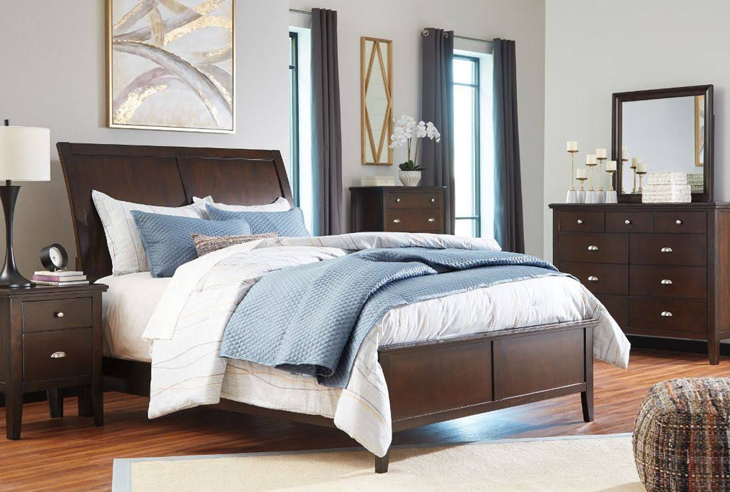 Two Drawer Night Stand in Brown G19906