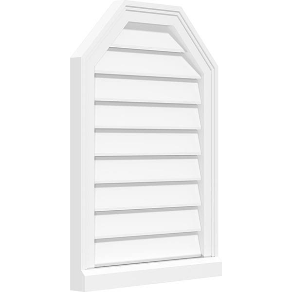 36x22W x 32x22H Octagonal Top Surface Mount PVC Gable Vent W46103