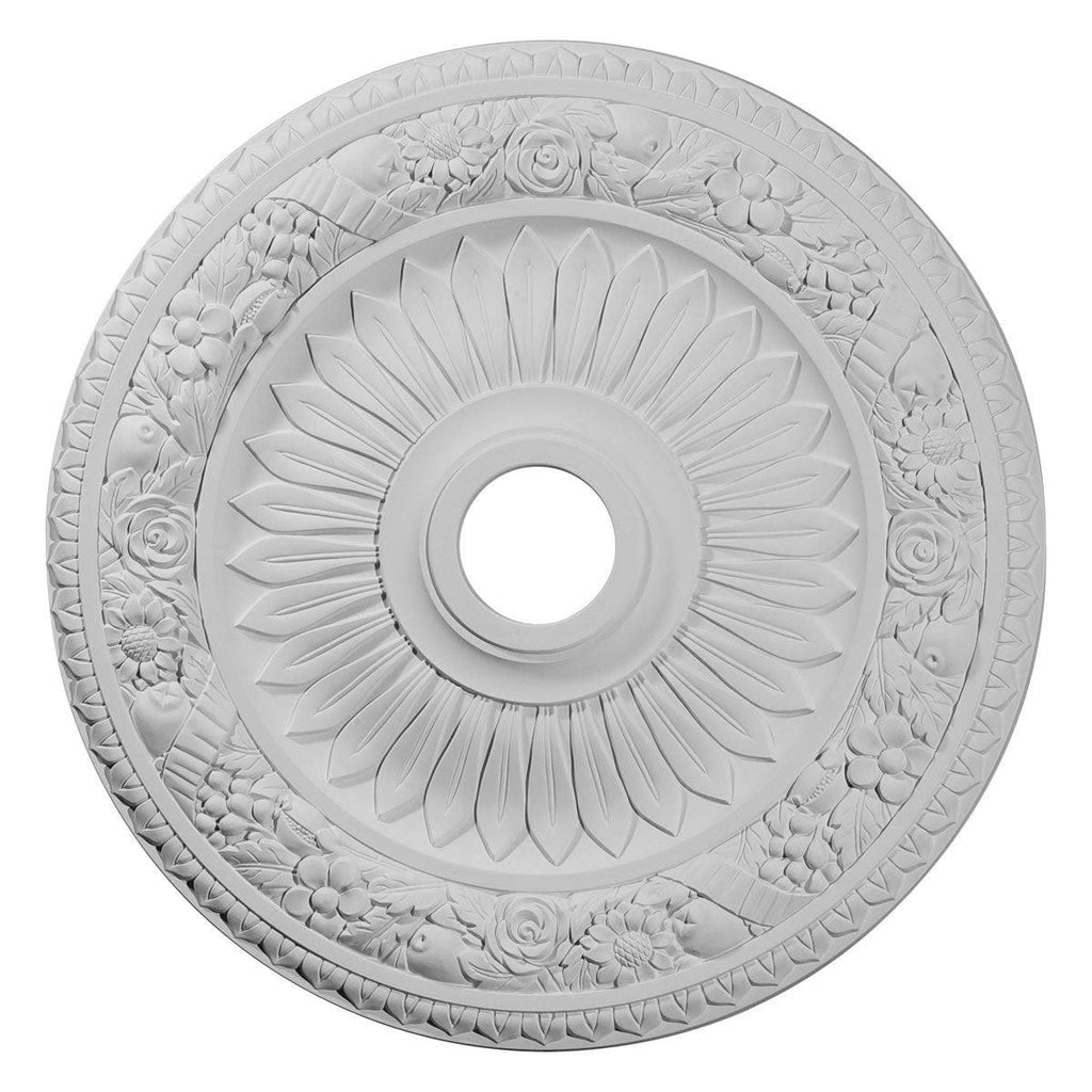 Hand-Painted Brushed Mahogany Ceiling Medallion O947