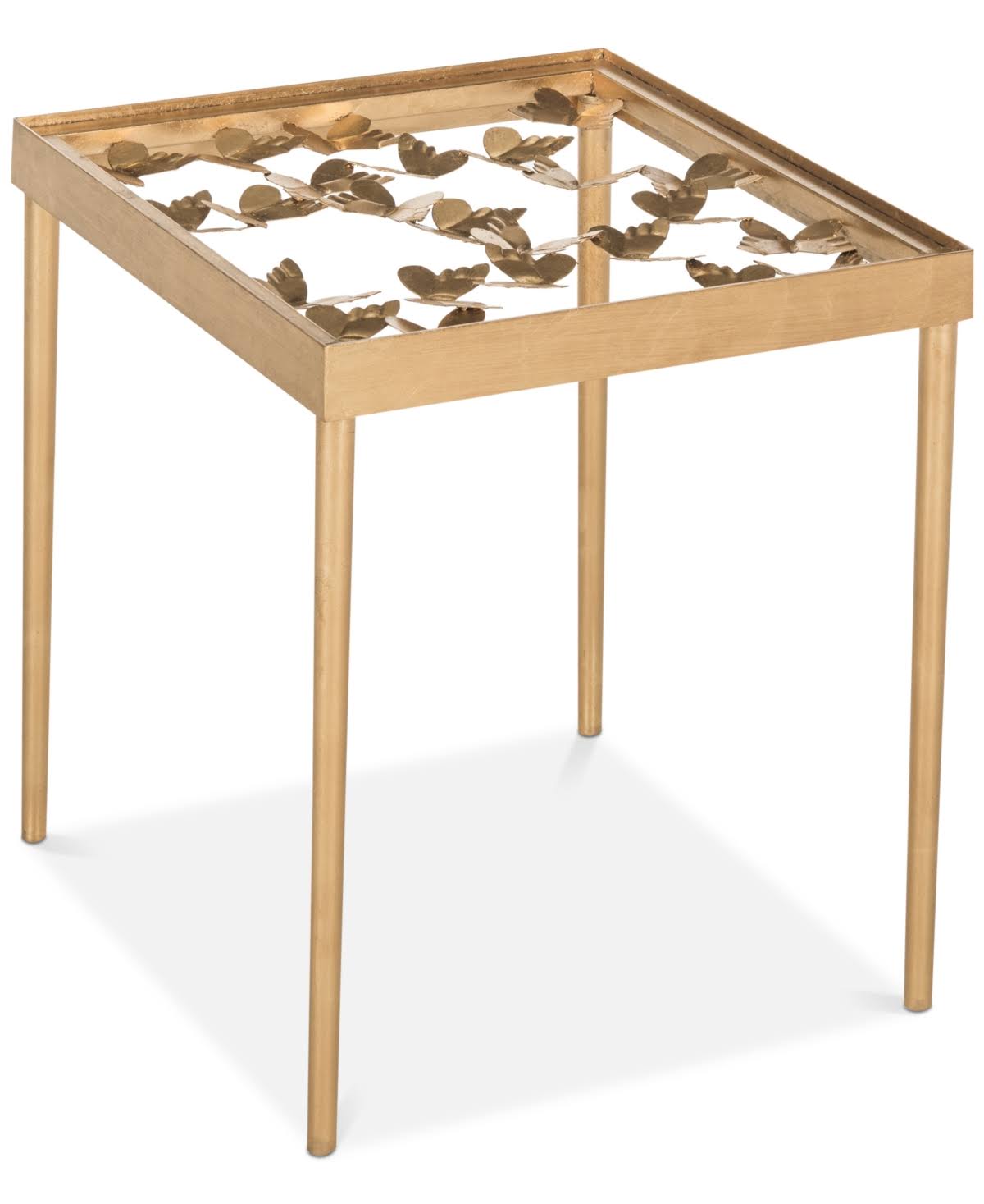 Gold Butterfly Side Table W32313