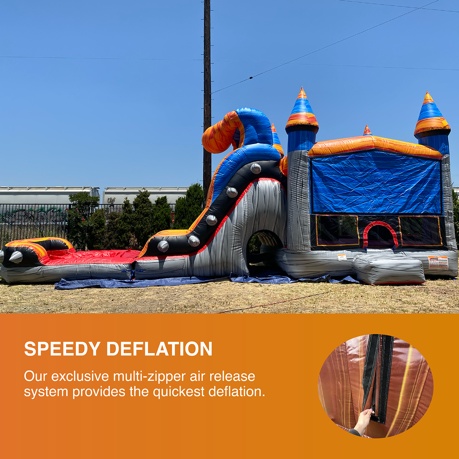 Inflatable Bounce House Water Slide with Splash Pool N786185