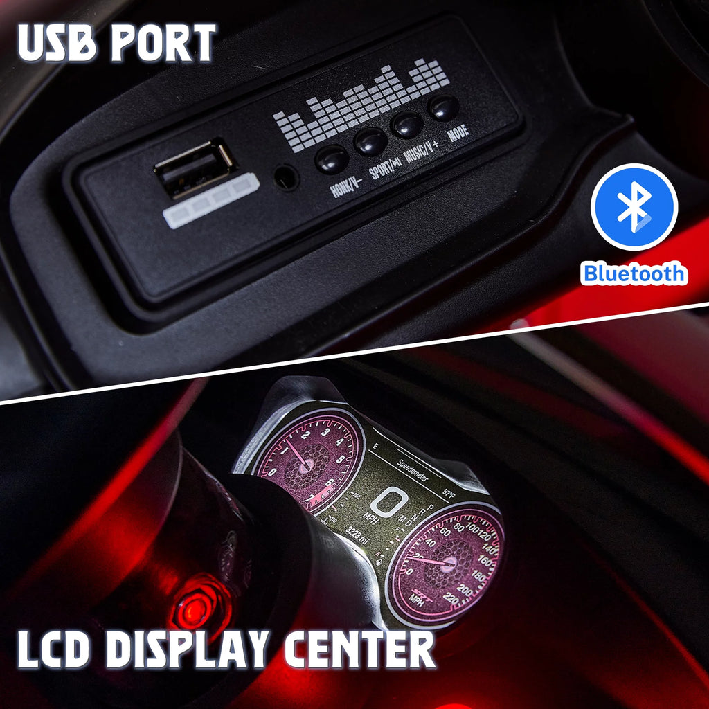 Red 12V Battery Powered Ride On Car with Parent Remote Control W131
