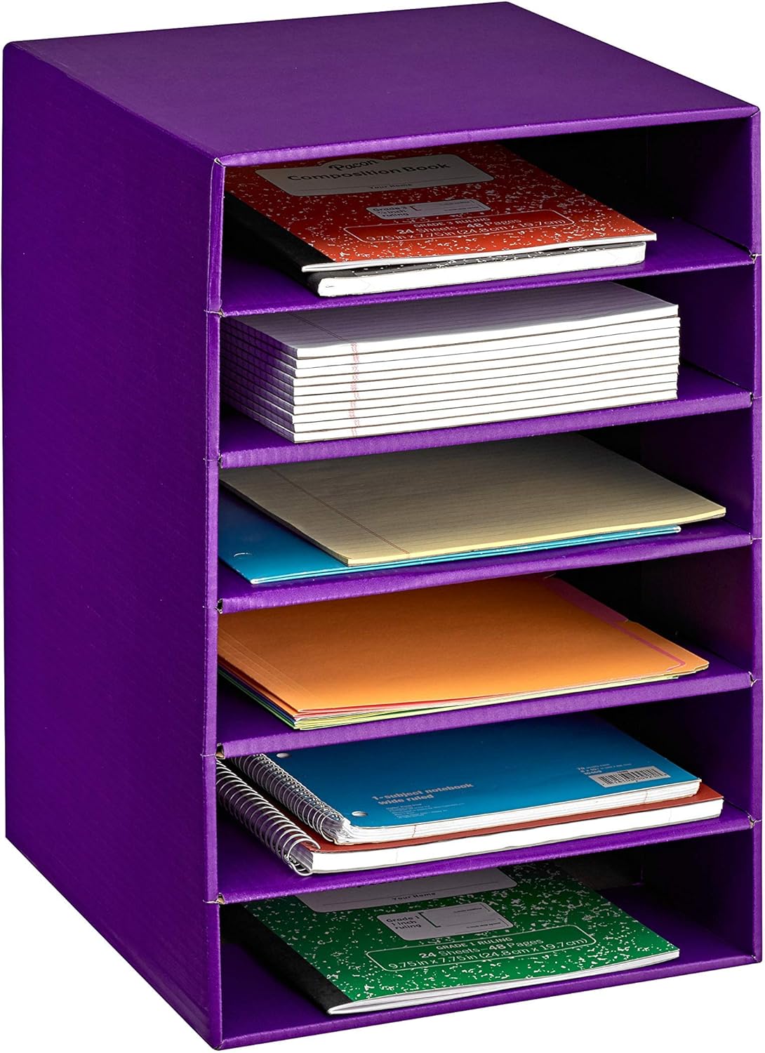 6-Slot Cardboard Paper Storage Organizer Y97212