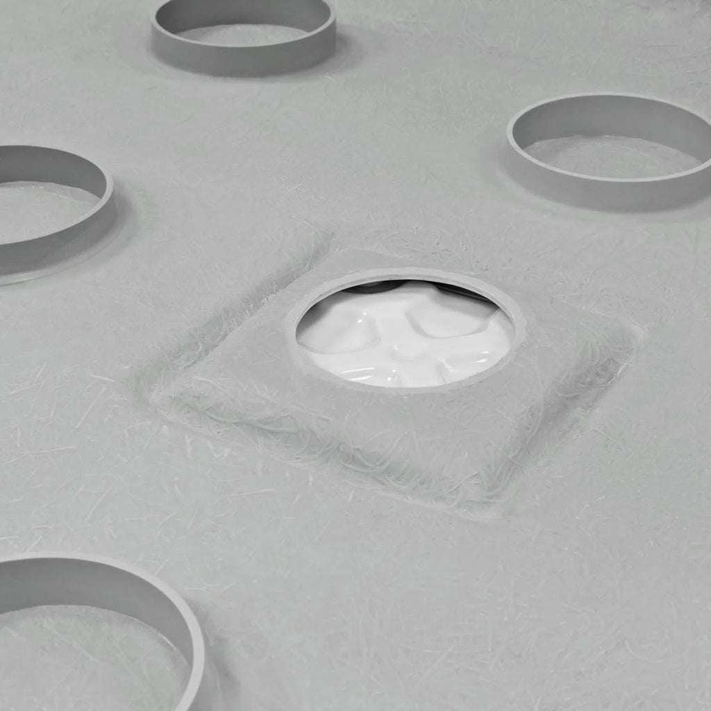 60 x 34 Single Double Threshold Shower Base Pan Center Drain White J577