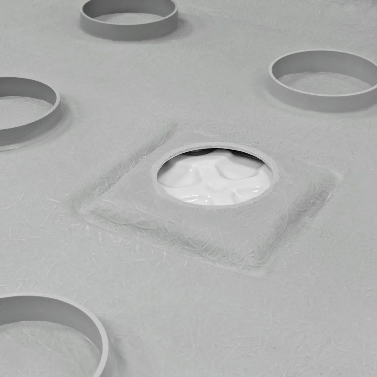 60 x 34 Single Double Threshold Shower Base Pan Center Drain White J577