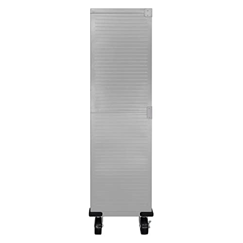 Solid Steel Rolling Lockable Metal Storage Cabinet with Adjustable Shelves, 36" W x 18" D x 72" H, Granite G1359