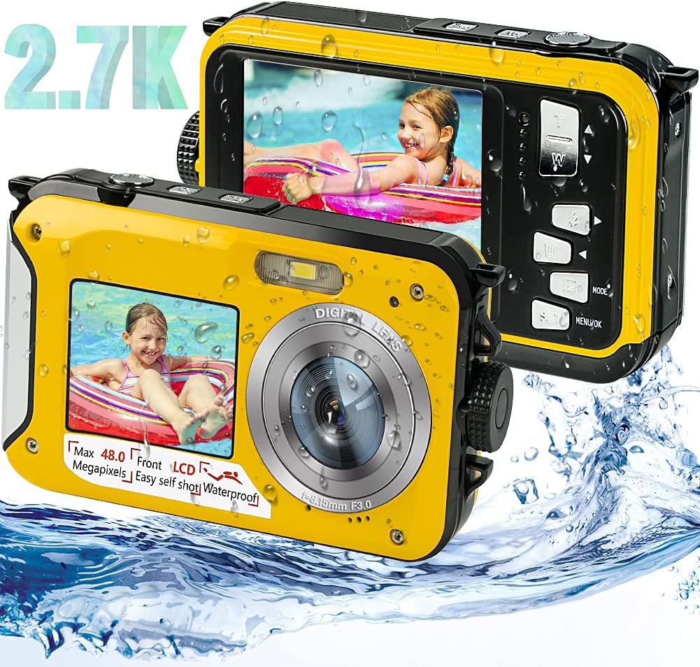 Waterproof Digital Camera 2.7K 48MP with Dual Screen N784