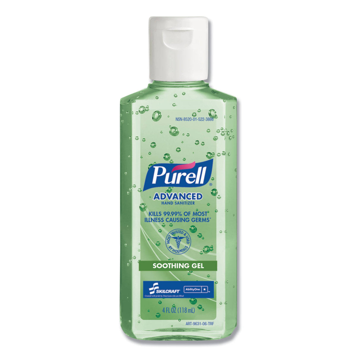Purell Hand Sanitizer with Aloe, 4 oz Bottle, 24/Carton U709943