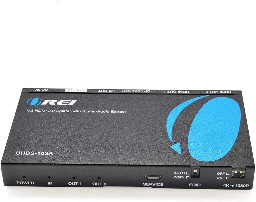 HDMI Splitter 2 Ports with Scaler Audio Extractor M3206