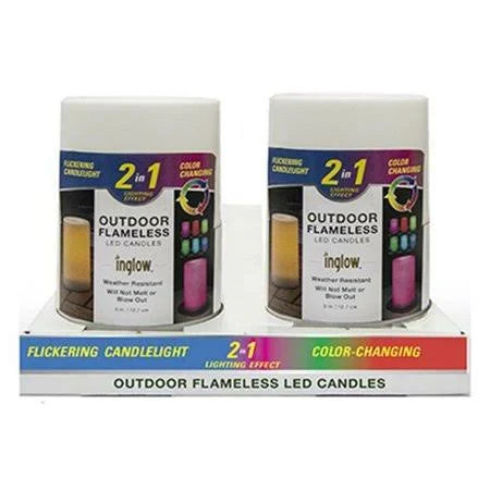 4 x 8 in. Outdoor Flameless Plastic Candle D111
